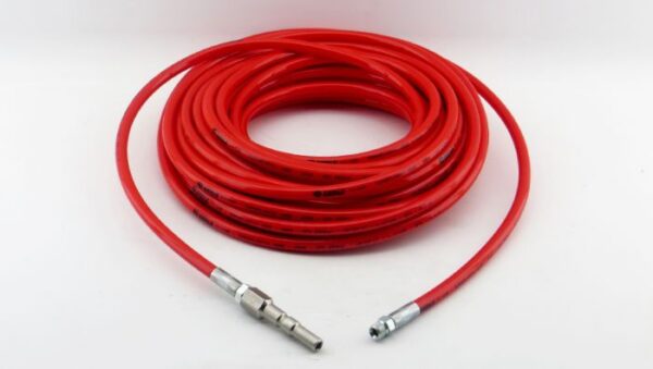 EHRLE HP-voolik thermoplast punane DN05 15m 1/8"M puurimisdüüsiga 3-kordne 1/8"F 034