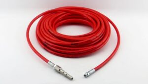 EHRLE HP-voolik thermoplast punane DN05 20m 1/8"M puurimisdüüsiga 3-kordne 1/8"F 034