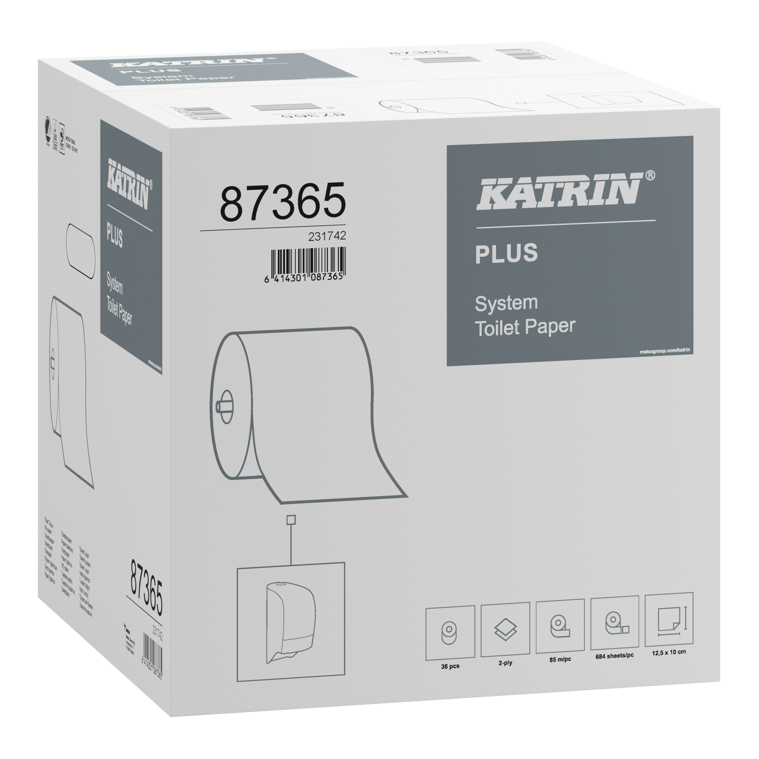 87365_katrin_plus_dispenser_toilet_paper_roll_system_680_sheets_2_ply_carton
